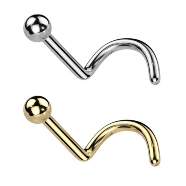 Piercing Jewelry Silver, Gold Nostril Stud Simple