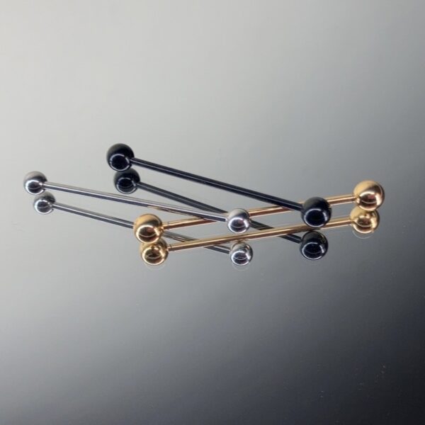 Piercing Jewelery Industrial Barbell Silver, Gold, Black